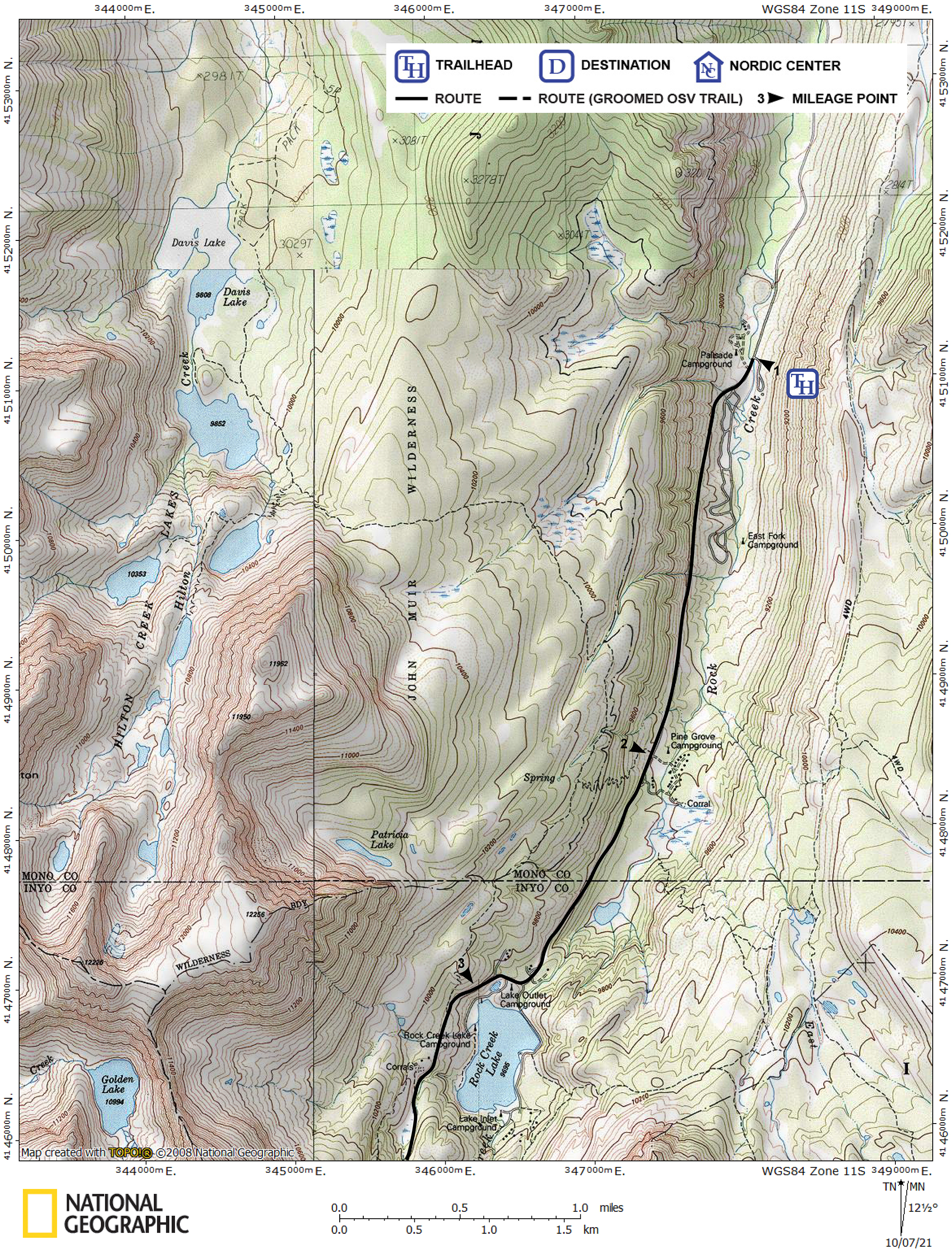 Print version of map for tour