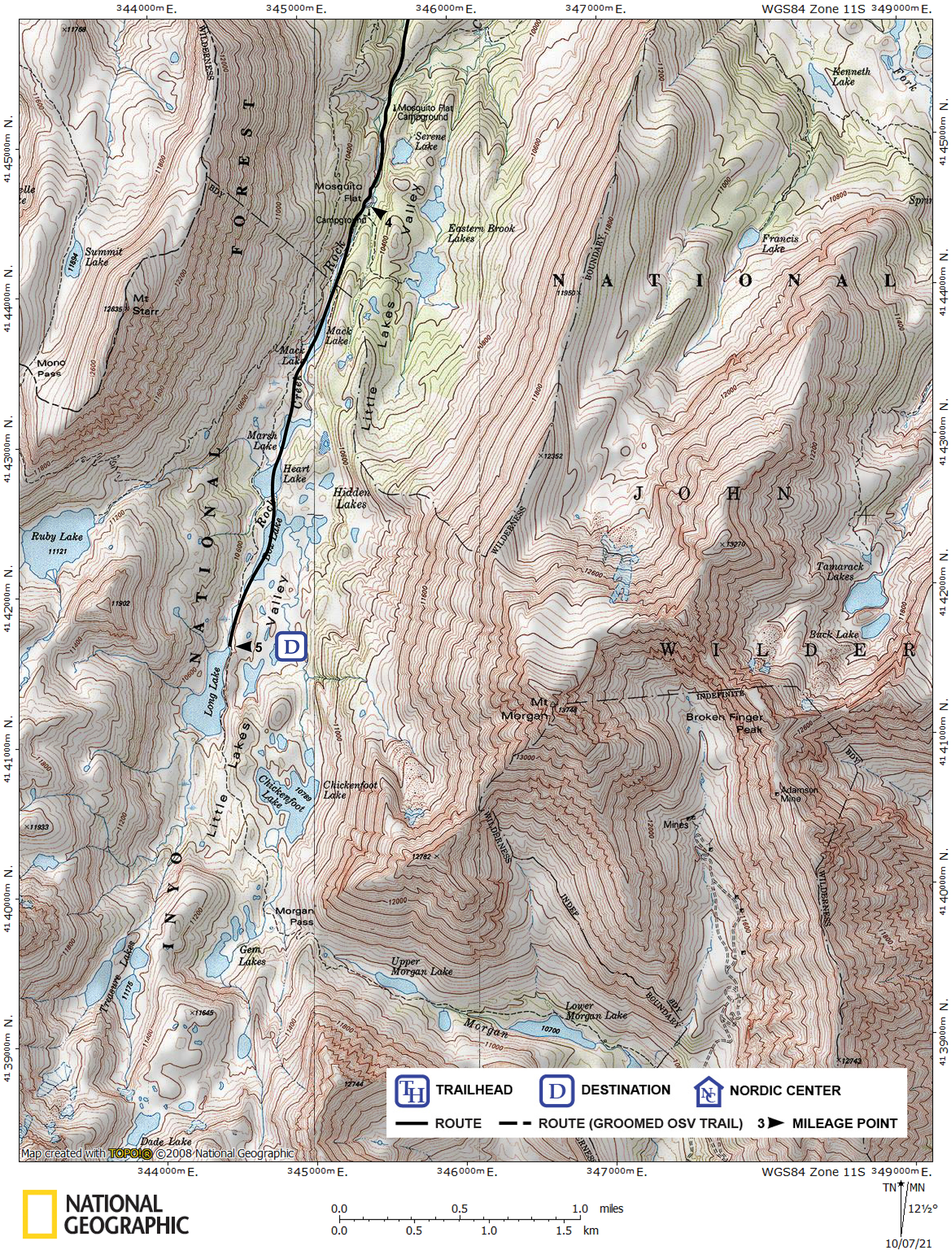 Print version of map for tour