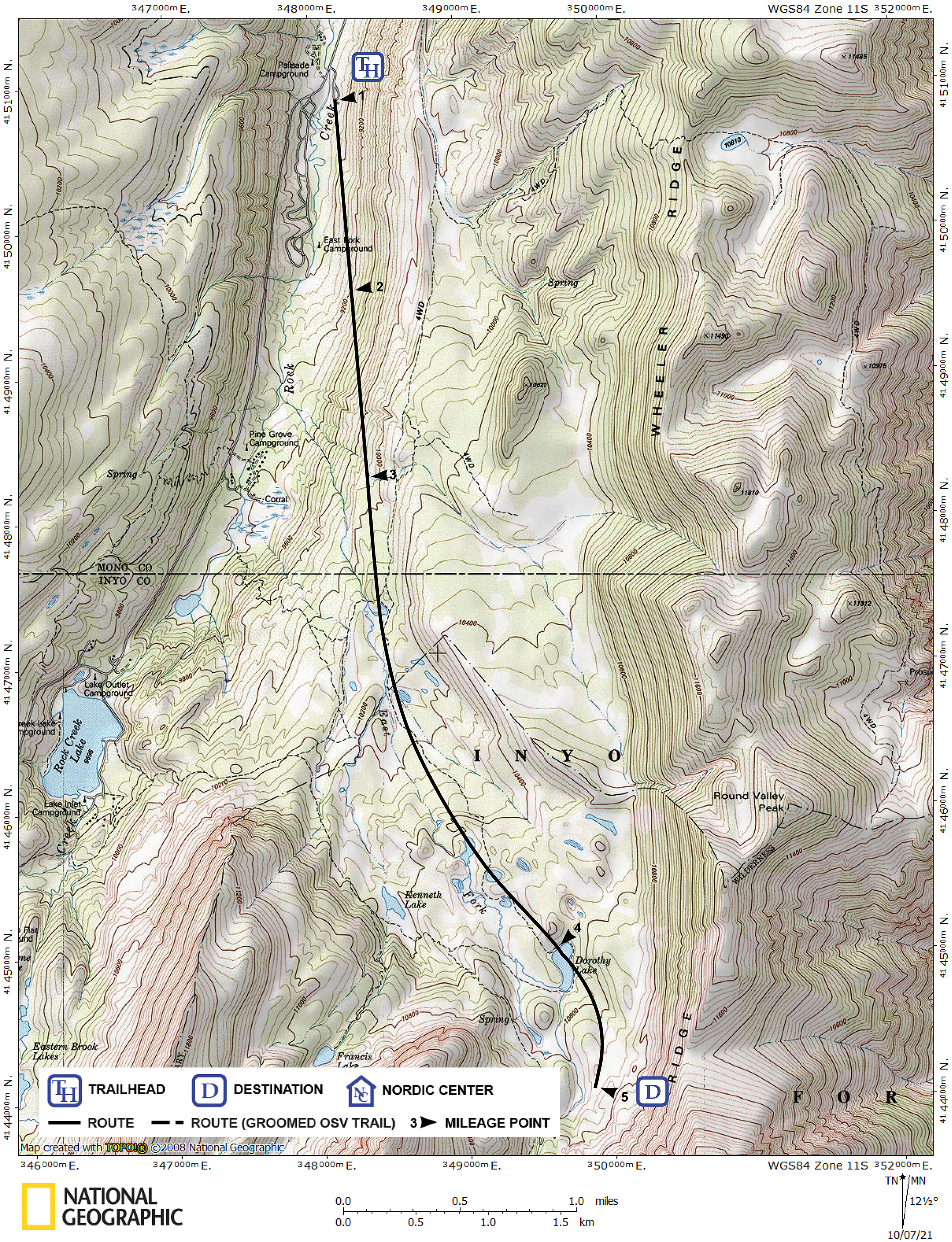 Print version of map for tour