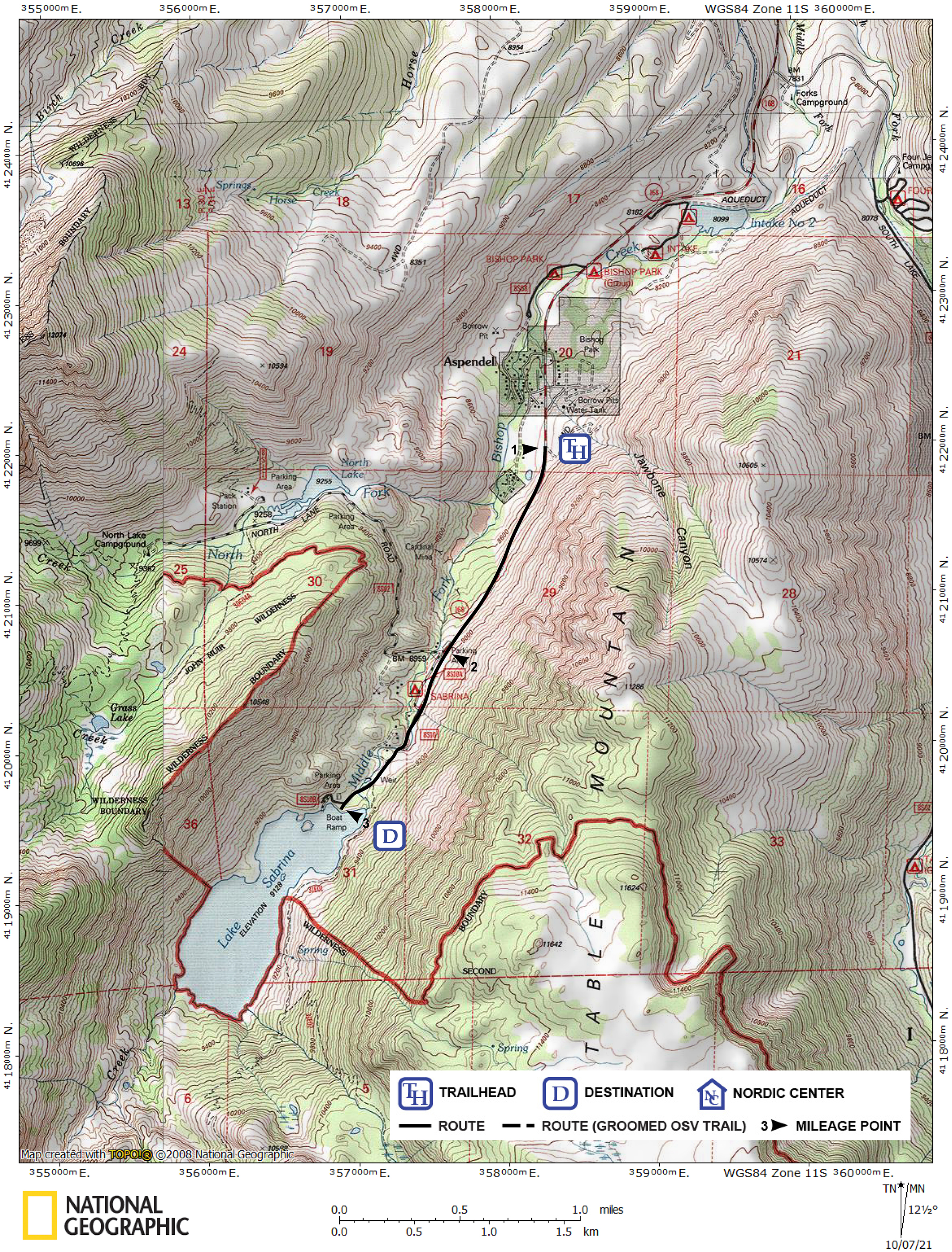 Print version of map for tour