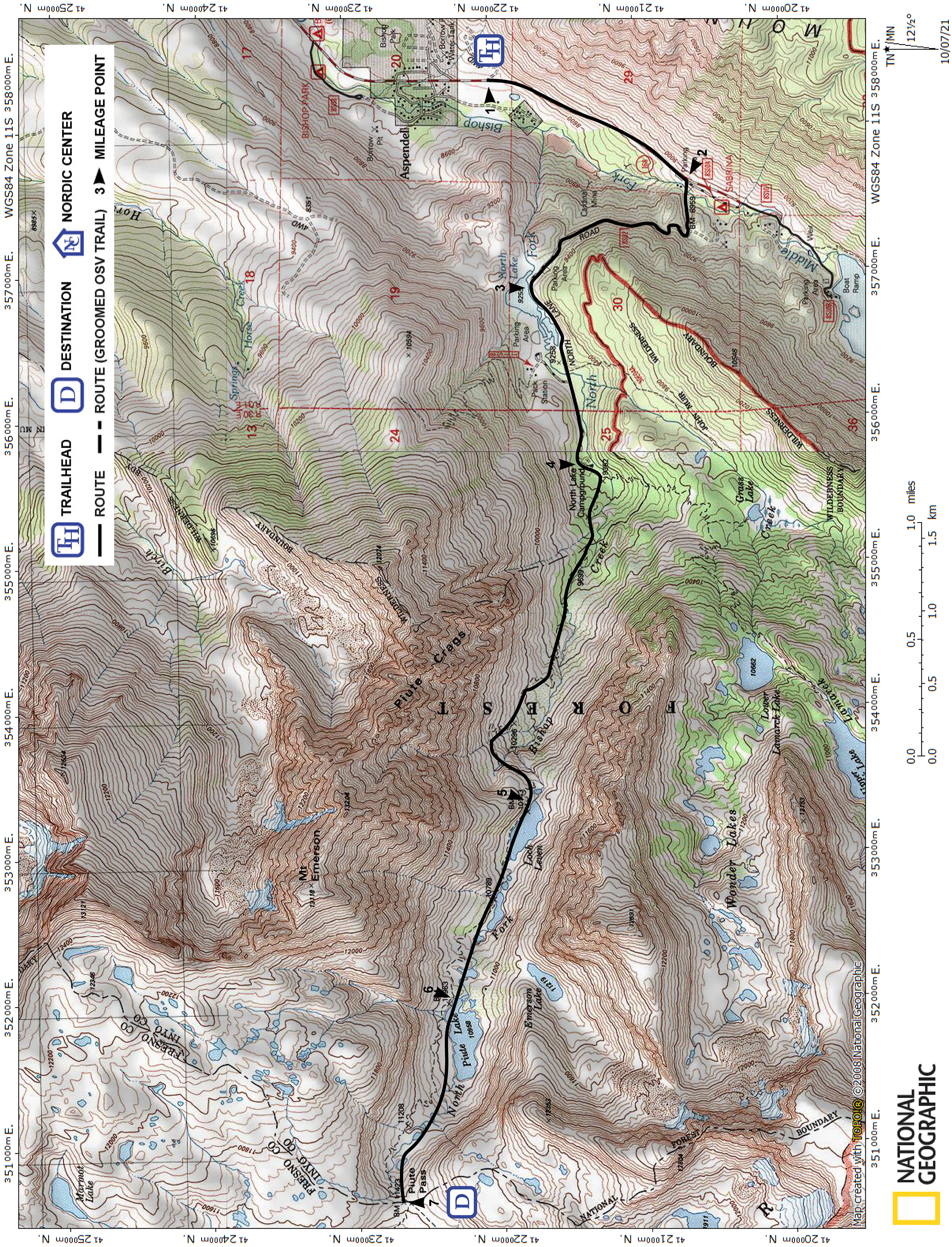 Print version of map for tour