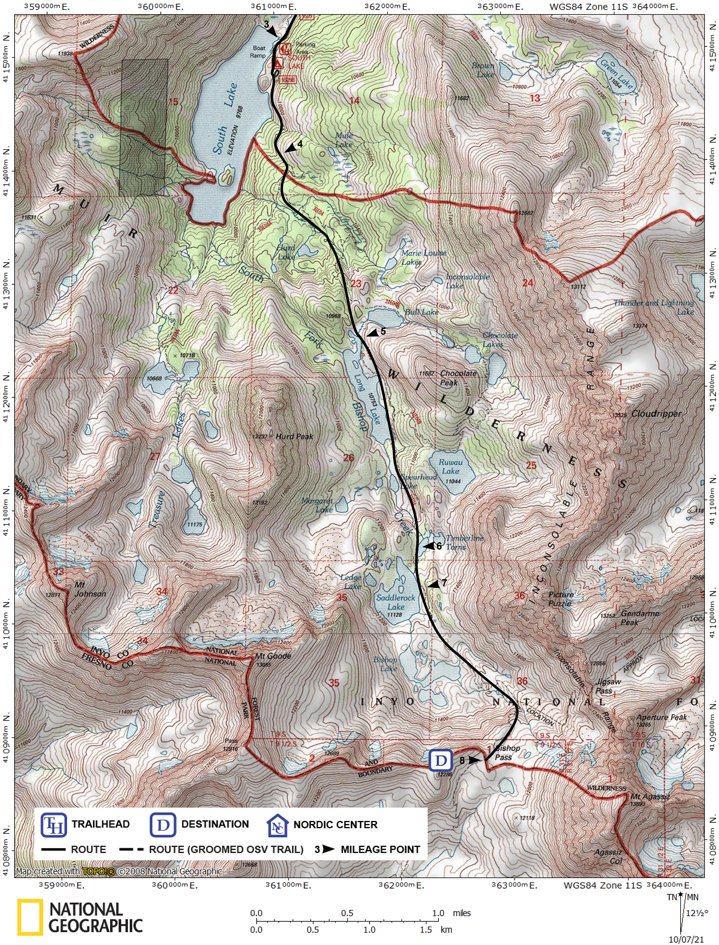 Print version of map for tour